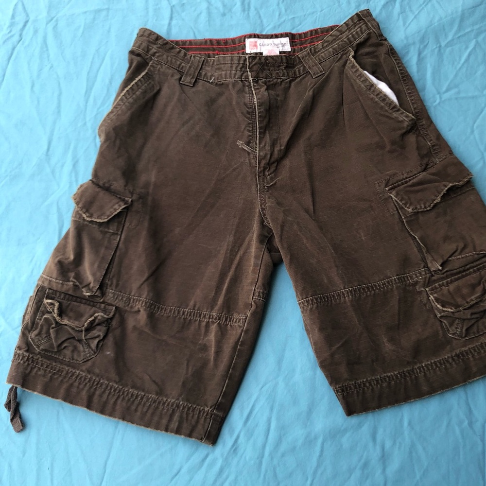 Dark brown cargo shorts